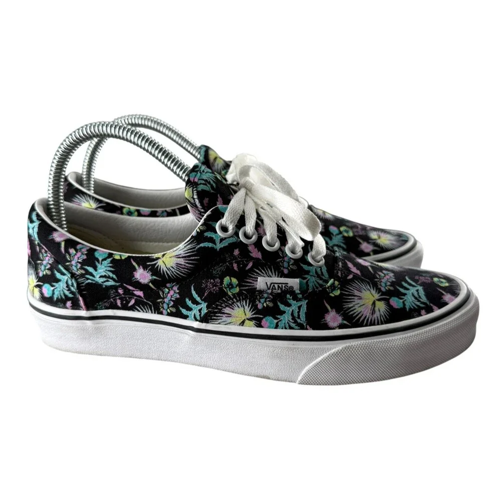 Vans Era Paradise Floral Sneakers W 8 M 6.5 Tropical Canvas Shoes Skater Lace Up
